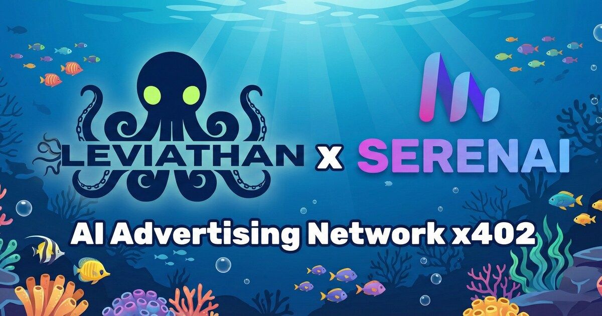 First AI-Native Ad Network: Leviathan News on SerenAI x402